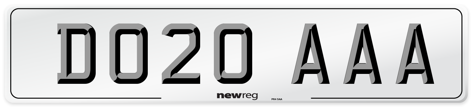 DO20 AAA Number Plate from New Reg